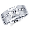 Men's Starburst 14K Diamond Wedding Band