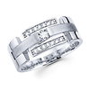 14K White Gold Ladies Diamond Wedding Band
