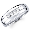 Princess Diamond Channel Set 14K White Gold Wedding Band