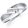 Channel Set Designer 14K Gold Princess Diamond Wedding Ring