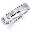 14K White Gold Diamond Couple Ring for Ladies (0.02Ct)