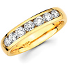 Seven Diamond 14K Yellow Gold Wedding Band