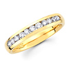 11 Channel Set Diamond 14Kt Yellow Gold Wedding Band