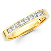 Princess Diamond Nine Stone Channel Set Wedding Band