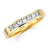 Seven Stone 14K Yellow Gold Diamond Wedding Ring