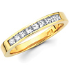 Diamond 14K Yellow Gold Princess Wedding Band