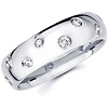 14K White Gold Stagger Bezel Set Diamond Eternity Band (0.35 - 0.40 ctw)
