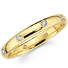 14K Yellow Gold 0.15ctw Round Diamond Bezel Set Wedding Band