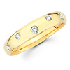14K Yellow Gold 0.09ctw Diamond Bezel Set Band