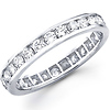 14K White Gold Round Diamond Channel Set Eternity Band (1.07-1.19 ctw)