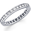 14K White Gold Round Diamond Channel Set Eternity Ring (0.93-1.05 ctw)