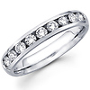 14K White Gold 0.34ctw Round Channel Set Wedding Band