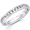 Round Diamond 14K White Gold Channel Wedding Ring