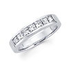 Princess Diamond Channel Set 14K White Gold Wedding Ring