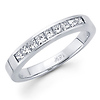 Princess Cut 14K White Gold 0.66ctw Channel Set Diamond Band