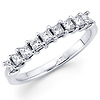 14K White Gold Princess Cut Prong Set Diamond Ring