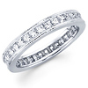 Milgrain Edge 14K White Gold Diamond Eternity Band (1.55-1.79 ctw)