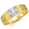 Designer 14K Two Tone Gold Diamond Wedding Band