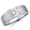 Round Diamond 14K White Gold Men's Wedding Ring