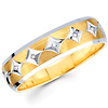 Men's 14K Diamond Shape Round Diamond Wedding Band
