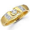 Channel Set 14K Two Tone Gold Designer Ladies Wedding Ring