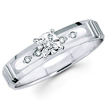 14K White Gold Dulcea Diamond Engagement Ring
