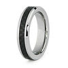Carbon Fiber 5mm Beveled Edge Inlay Tungsten Ring