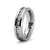Channel Set Eternity Titanium CZ Wedding Band