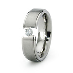 Tension Set 6mm Titanium Wedding Ring