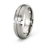 Double Tension Set CZ Wedding Ring