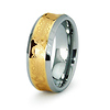 8mm Celtic Two Tone 18K Gold Plated Tungsten Wedding Ring