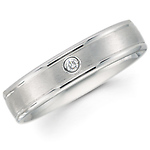 4mm Benchmark Diamond Comfort Fit Satin Band (0.02 ctw)