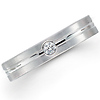 4mm Platinum Diamond Flat Comfort Fit Benchmark Promise Ring (0.06ctw)