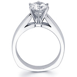 Cathedral Set 14K Solitaire Round Diamond Engagement Ring (0.20 - 1.50 ct)