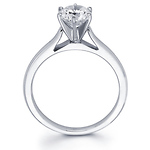 14K Cathedral Set Solitaire Round Diamond Engagement Ring (0.20 - 1.50 ct)