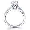 14K White Gold Contour Solitaire Round Diamond Engagement Ring (0.20 - 1.50 ct)