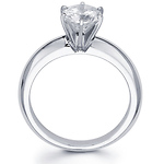 Rounded Design 14K Round Diamond Solitaire Ring (0.20 - 1.50 ct)