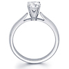 14K White Gold Tapered Design Solitaire Round Diamond Engagement Ring (0.20 - 1.50 ctw)