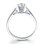 14K Tapered Circle Design Round Diamond Engagement Ring (0.20 - 1.50 ct)