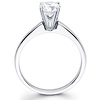 Classic 14K White Gold Round Diamond Solitaire Engagement Ring (0.20 - 1.50 ct)