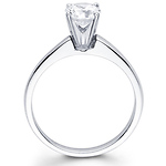 Classic 14K White Gold Round Diamond Solitaire Engagement Ring (0.20 - 1.50 ct)