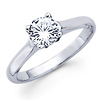 White Gold Solitaire Round Cut Diamond Ring