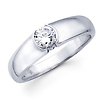 White Gold Solitaire Brilliant Cut Diamond Ring (0.20 - 1.50 ct)