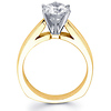 14K Two Tone Cathedral Set Solitaire Round Diamond Engagement Ring (0.20 - 1.50 ct)