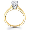 14K Two Tone Contour Round Diamond Solitaire Engagement Ring (0.20 - 1.50 ct)