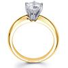Rounded Design 14K Round Diamond Solitaire Ring (0.20 - 1.50 ct)