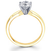 14K Two Tone Gold Solitaire Round Diamond Engagement Ring (0.20 - 1.50 ct)