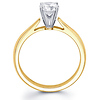 14K Two Tone Tapered Design Solitaire Round Diamond Ring (0.20 - 1.50 ct)