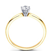 Classic 14K Two Tone Solitaire Round Diamond Engagement Ring (0.20 - 1.50 ct)