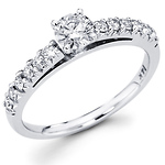 Round Diamond 14K White Gold Engagement Ring (0.75 ctw)